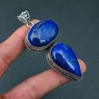 Lapis Lazuli Gemstone Handmade 925 Sterling Silver Jewelry Pendant Gift