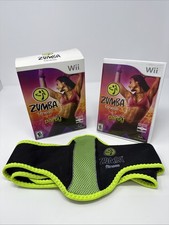 Nintendo WII Zumba Fitness Belt Bundle  Video Game Complete