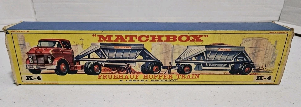 Tren tolva vintage Matchbox tamaño king K-4 Fruehauf con caja original Foto 2 de 4