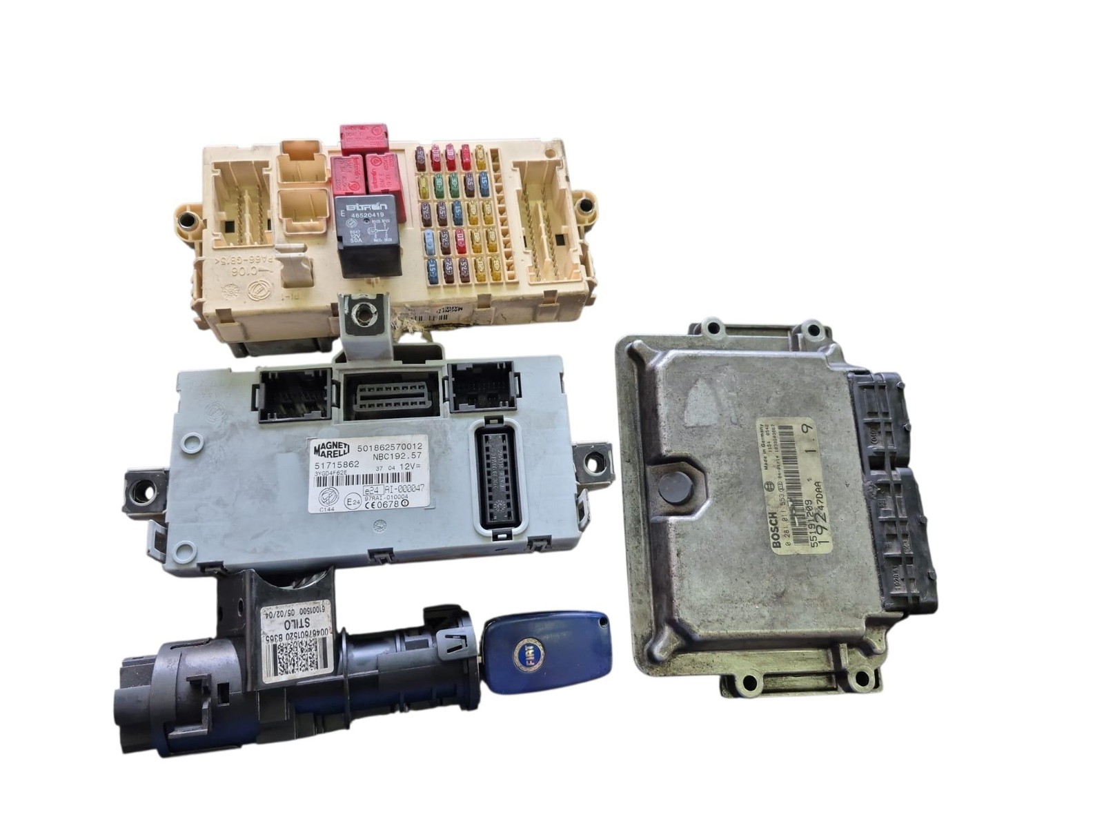 KIT CENTRALINA MOTORE PER FIAT Stilo Berlina 5P 501862570012 192a1000 Diesel 19