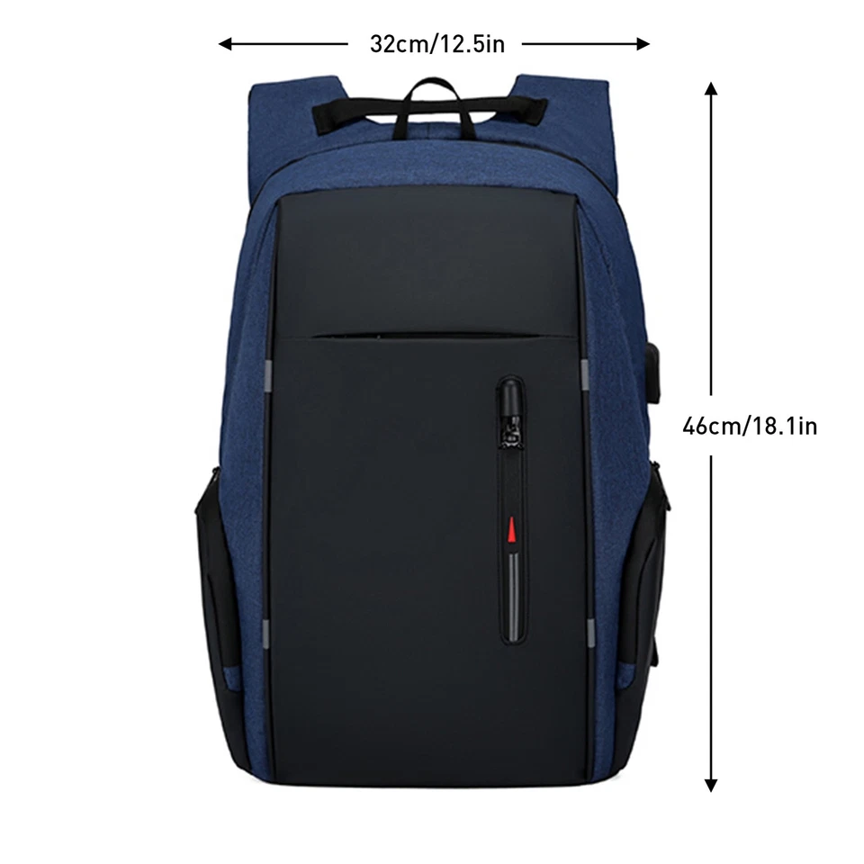 Blauer Laptop-Rucksack Für 17-Zoll-Laptops Mit USB-Anschluss Modischer U2U5 - Bild 3 von 4