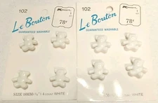 Two Four Count Le Bouton Bear Button Cards