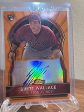 Topps Finest Orange Refractor Autograph Rookie Brett Wallace  97/99 Astros#69