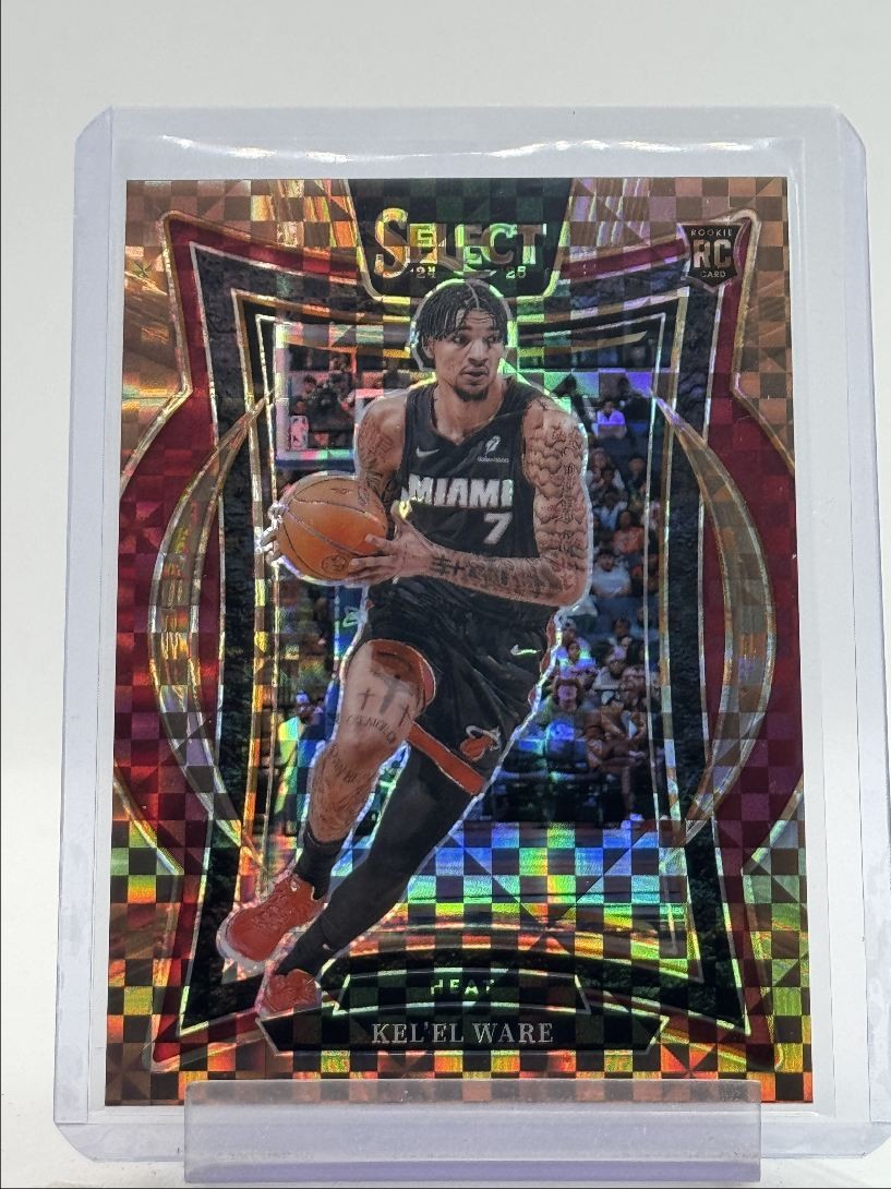 KEL'EL WARE 2024-25 SELECT CONCOURSE ROOKIE BRONZE CHECKER HEAT RC /49 Q4397