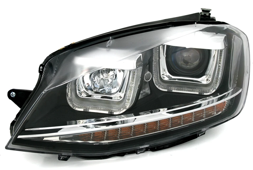 Scheinwerfer Set für VW Golf 7 mit LED Blinker U-TUBE Tagfahrlicht TFL DRL VII - Bild 4 von 4