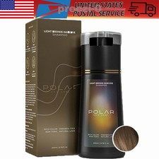 200ML Polar Hair Dye Shampoo ,Color Shampoo Hair Dye for Women Men Light Brown 