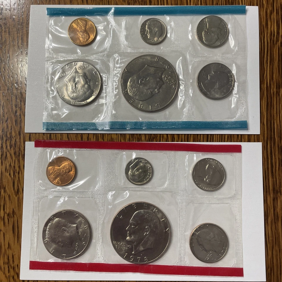 1978 US Mint Uncirculated Set With Envelope. 12 Coins Philadelphia And Denver - Image 2 of 4