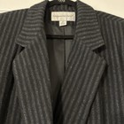 Fundamental Things Women’s Vintage Black Wool Striped Blazer Size 18 — photo 4