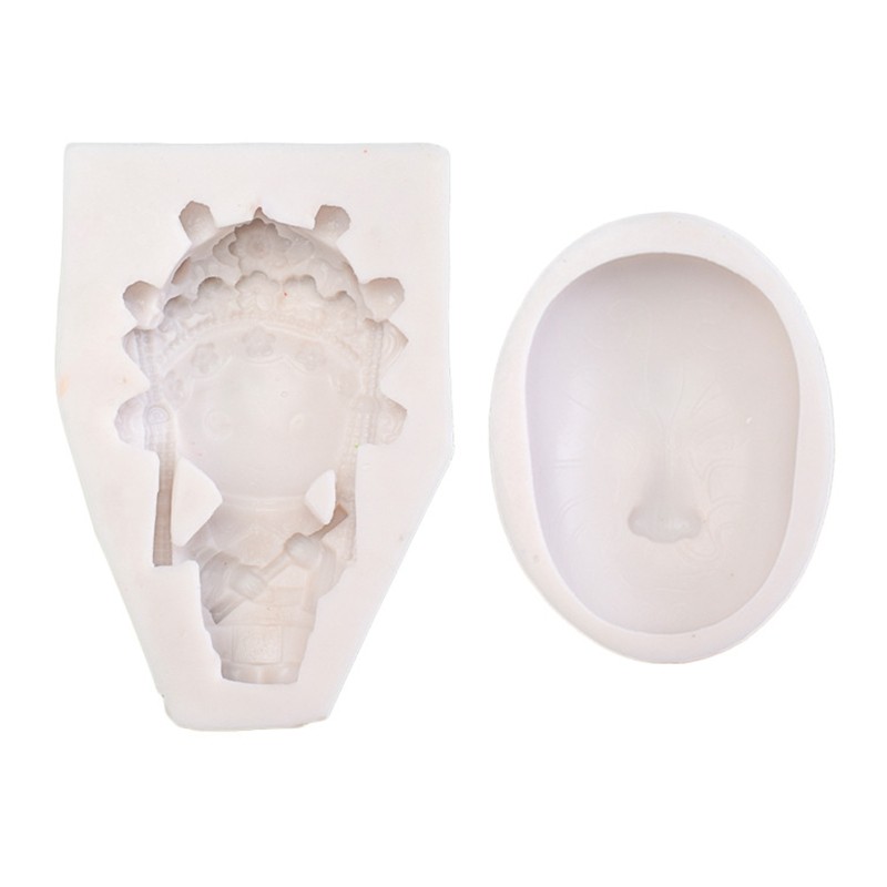 3D Peking Opera Mask Mold for DIY Resin Clay Casting