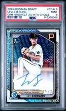 2024 BOWMAN DRAFT CHROME PROSPECT AUTOS HTA CHOICE LEVI STERLING 74/150 PSA 9