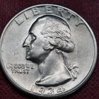 1934 D Washington Quarter 25c BU UNC Uncirculated High Grade #100460