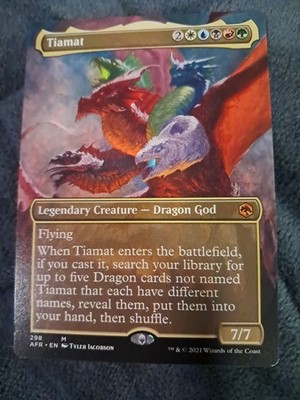 Tiamat Borderless Adventures in the Forgotten Realms MTG Card #298 NM  Condition | eBay