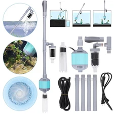 hygger Fish Tank Cleaner Electric Siphon Vacuum Aquarium Clean Pump  Adjustable