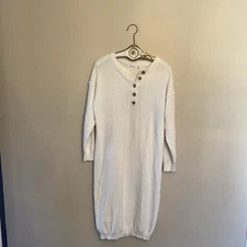 ANRABESS Women Long Sleeve Button VNeck Oversized Casual Loose Fit Knit - Large