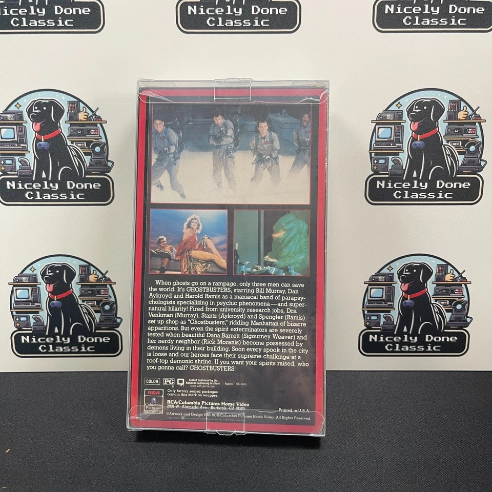 Ghostbusters VHS Factory Sealed w/Protector -1984/1985 Red Border Ready to Grade - Image 2 of 4