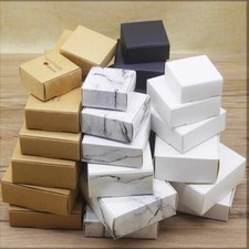 20pcs Mutli Size Paper Gifts Boxes Marbling Earrings Box Jewelry Necklace Holder