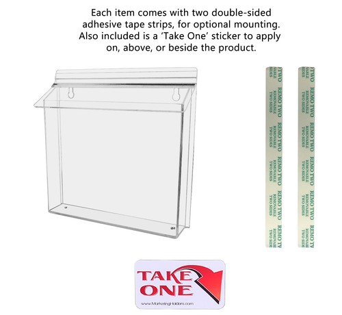 4 Pack Outdoor Brochure Box for 11" x 8.5" Printed Materials Clear Acrylic - Picture 7 of 7