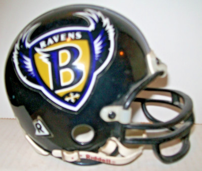 Old Riddell Logo NFL BALTIMORE RAVENS VINTAGE OLD LOGO RIDDELL FOOTBALL MINI HELMET ...