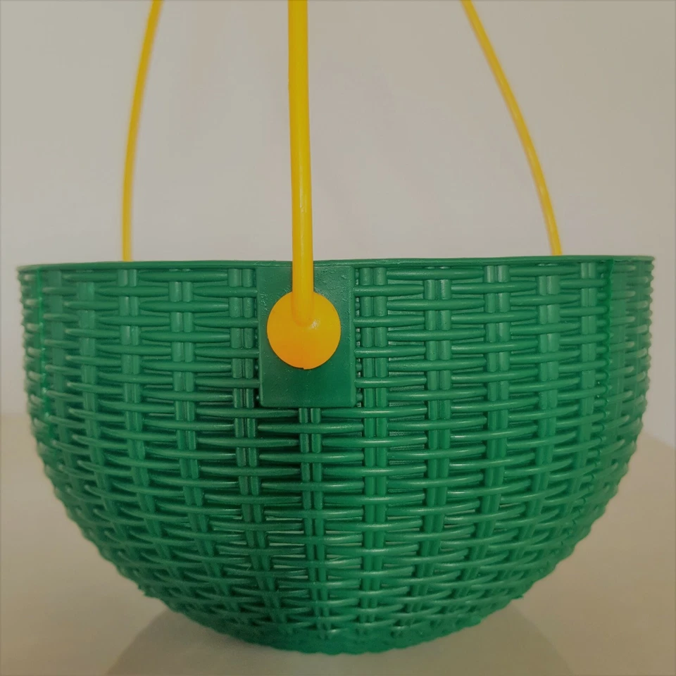 Macetas Colgantes con Cesta Interior Extra - Plástico Resina Ratán Interior Exterior Foto 2 de 4