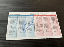 STRAT-O-MATIC Signed Card Paul Menhart 1995 Toronto