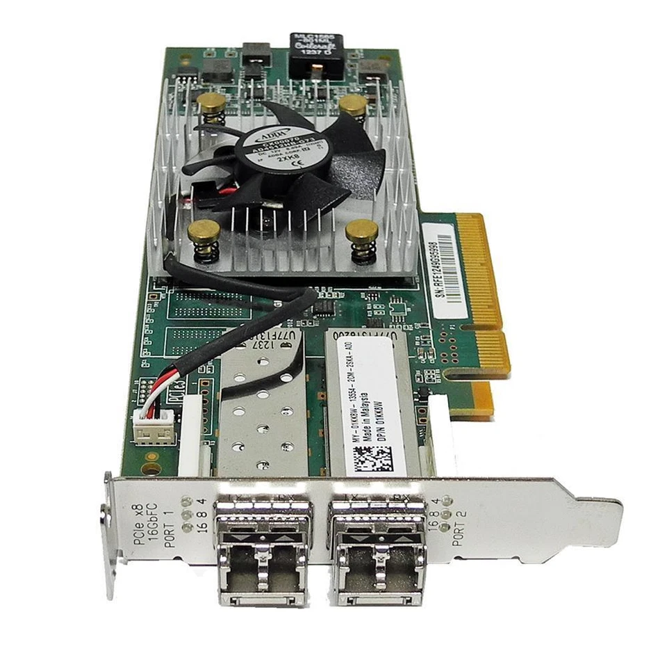 DELL QLogic QLE2662L Dual Port 16Gb/s PCIe x8 FC Gen 5 Adapter 06RWGP LP - Image 2 of 3