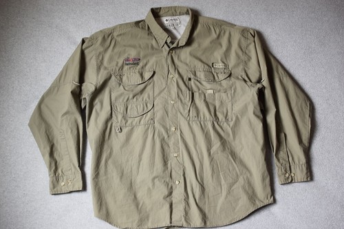 Columbia Langarm Performance Angelshirt Gear hellbraun oliv Gr. XL Allegra - Bild 2 von 24