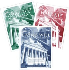 Diy Last Will Testament Living Will Trust Kit With Storage Envelope 3 Booklets