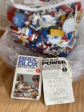 Vintage Brix Blox Sears Huge Lot Instructions Clean Many Sets Combined 15.5 