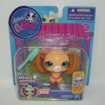 Hasbro Littlest Pet Shop Magic Motion Bunny Rabbit LPS 3559 Brush Me I Move