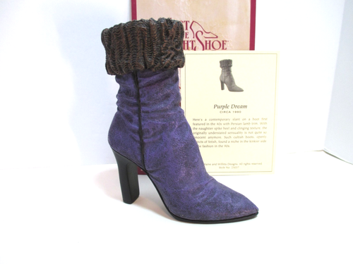 JUST THE RIGHT SHOE, "PURPLE DREAM" 1999, ITEM 25037 Purple Boot with COA - Picture 2 of 5