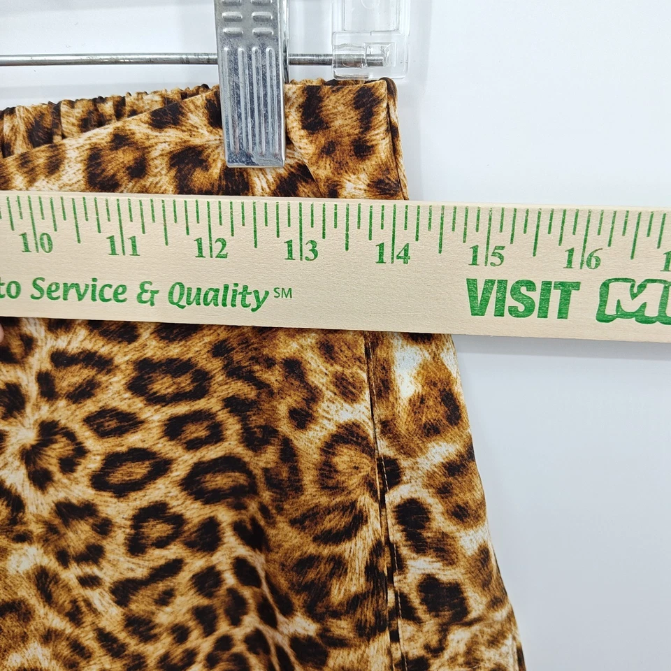 Pantalones Cortos Jennifer Lopez Talla XS Leopardo Cintura Elástica con Cordón y Bolsillos Foto 3 de 4