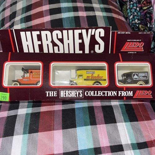 Vintage LLEDO The Hershey's Collection Die Cast Metal Cars In Box Set Of 3
