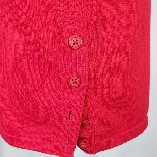 Westport Red With Silver Trim Knit Pullover Short Dolman Sleeve Top NEW Size XS - Picture 7 of 11