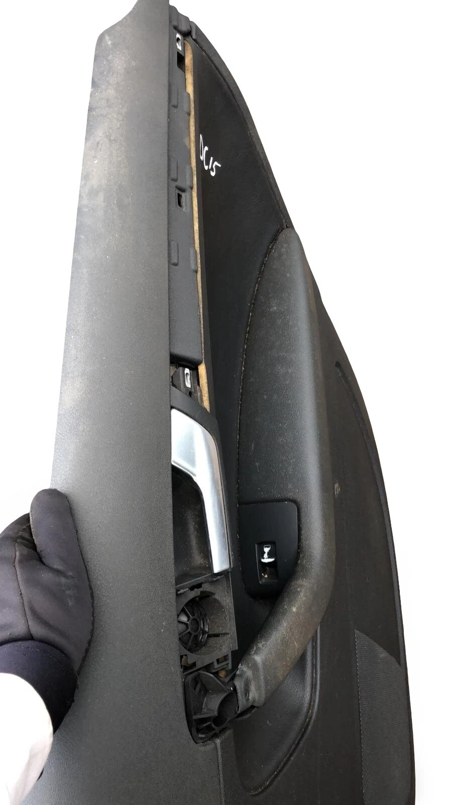 Audi A3 8PA rear right door card handle and window switch close up