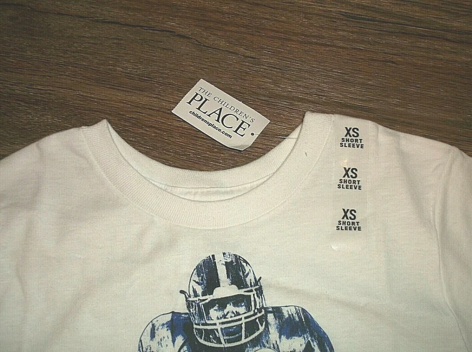 NEW Youth Children's Place All Time Hustle Football S/S T Shirt XS Extra Small 4 - Image 3 of 4