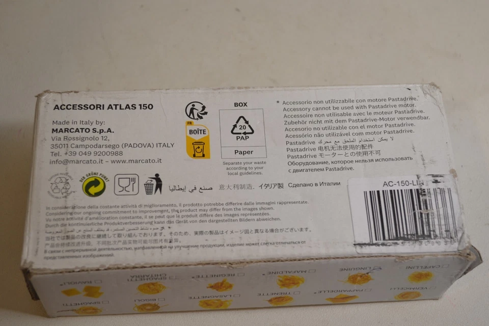 Marcato Atlas 150-LIN Linguine Pasta Cutter Attachment - Image 4 of 4