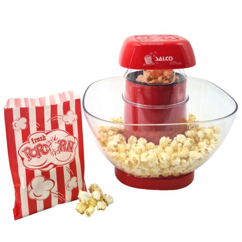 Salco Retro Popcorn-Maker, Zubereitung mit Heißluft, inkl. abnehmbarer Schüssel - Bild 1 von 5