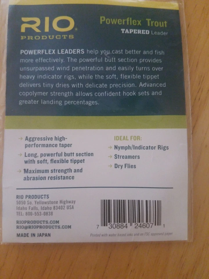 Líder de trucha RIO Powerflex agua dulce 7,5 pies Pesca Foto 3 de 4