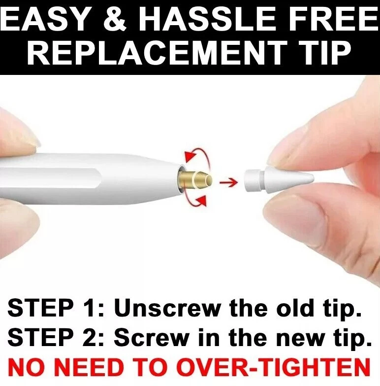 4pk Tips for Apple Pencil Replacement 1st Gen 2nd Gen Pen iPad Pro Nib iPencil - Image 2 of 4