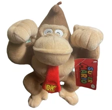 DONKEY KONG Plush Super Mario Brothers Toy Stuffed Animal Doll 10"