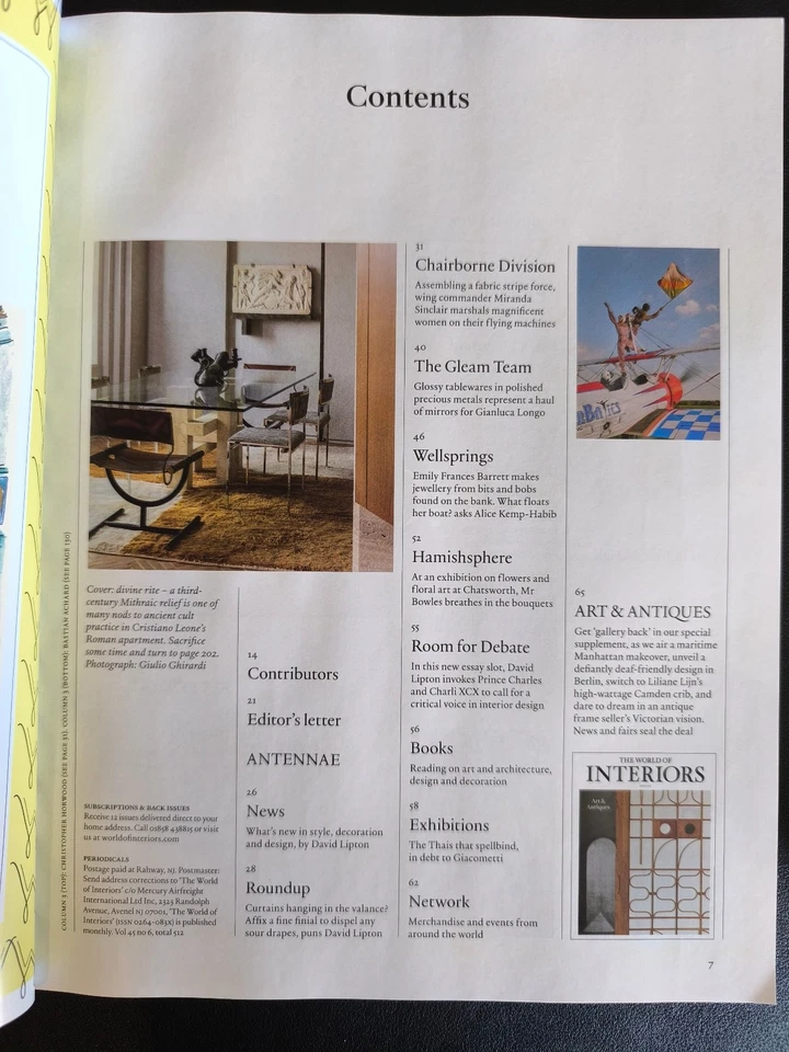 The World of Interiors UK Magazine - June 2025 - 76 Page Art & Antiques Guide - Image 2 of 4