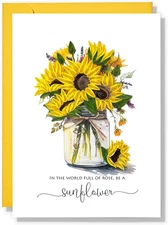 Happy Mothers Day Card, Floral Quilling Card, In the World Full of Rose Be a Sun