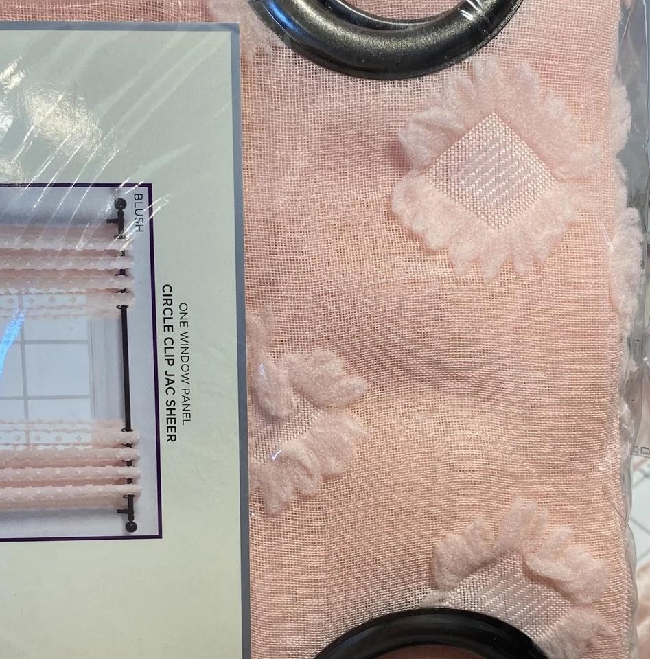 Exuberante Decoración Cortinas Transparentes Lote de 7 Paneles de Ventana Ojal Rubor Círculo Clip Jac Foto 2 de 4