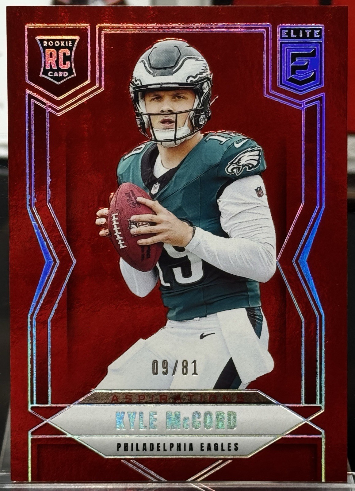 Kyle McCord 2025 Panini Donruss Elite Aspirations Red /81 Eagles Rookie!