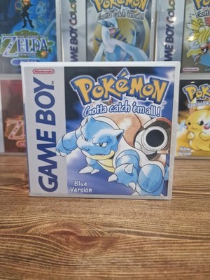 Pokemon Blau - Ersatz Klar Kunststoff Spiel Hülle / Box für Nintendo Gameboy