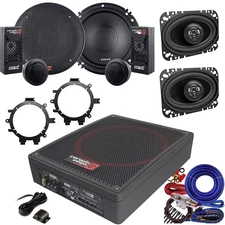 Front/Rear Speakers + 12" Powered Subwoofer for 1995-06 GM C/K Sierra-Silverado