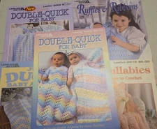 Lot Of 5 Baby Afghan Crochet Pattern Books Leisure Arts Lot #1