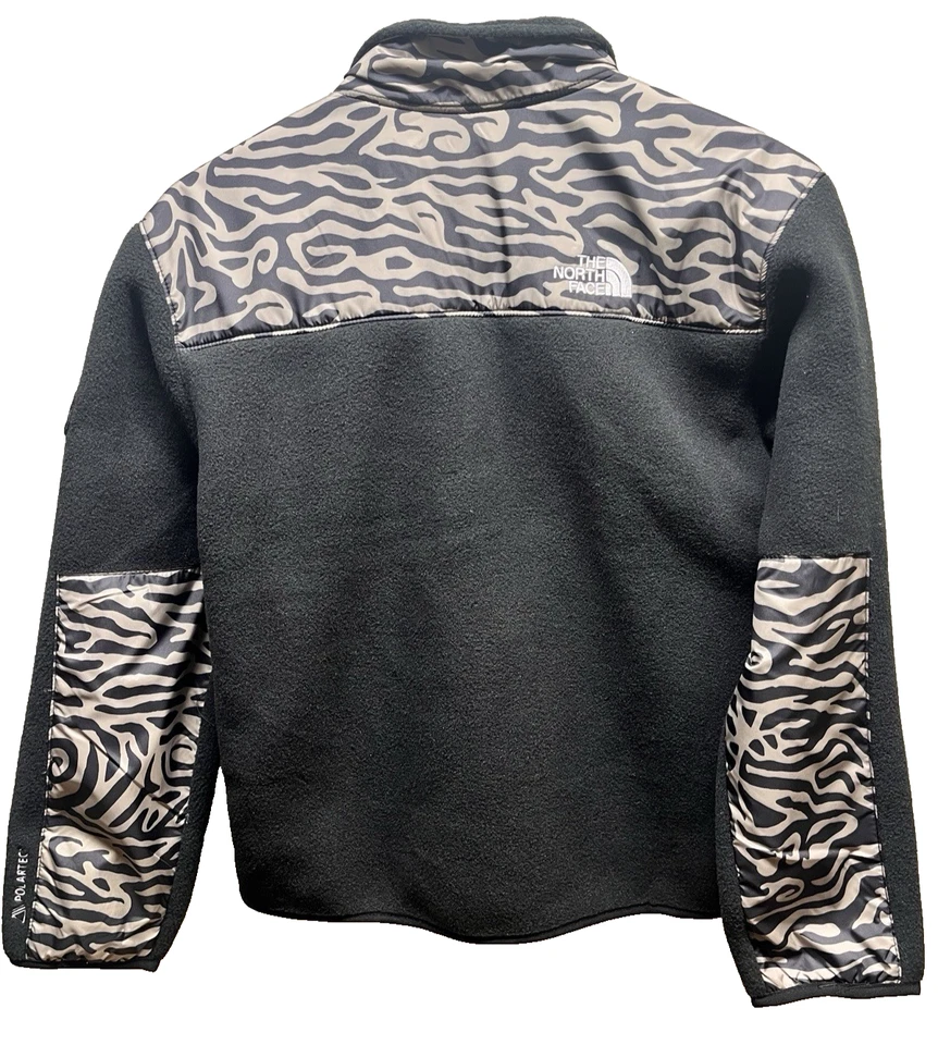 North Face подростков размер 12 Denali куртка Polartec полный молнии khumbu черный желтовато-коричневый новый - Изображение 2 из 4