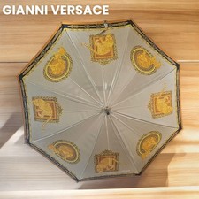 GIANNI VERSACE Long Umbrella Leopard Baroque Pattern Authentic Genuine