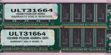 2GB 2x1GB PC3200 DDR-400 ULTRA ULT31664 Liberty DDR1 PC-3200 Desktop Memory Kit